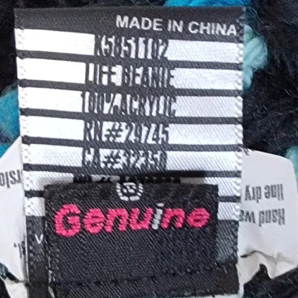 VOLCOM Men Womens Unisex Black Purple Blue Earflap Knitted Winter Hat Punk Skate - Picture 3 of 3